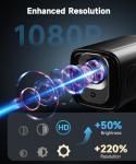 【Auto Focus &1080P】Alwtniet Mini Portable Projector, 4k Support Smart Proyector with Wifi and Bluetooth For Outdoor, 5W Speaker, Built in Apps,Home Theater, Bluetooth Movie Projector (Black)