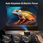 Netflix Licensed Smart Projector with WiFi and Bluetooth, SOPYOU Outdoor Movie Projector 4K with Apps Max 450", Electric Focus & Auto Keystone, Built-in Netflix/YouTube/Prime Video