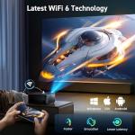 Netflix Licensed Smart Projector with WiFi and Bluetooth, SOPYOU Outdoor Movie Projector 4K with Apps Max 450", Electric Focus & Auto Keystone, Built-in Netflix/YouTube/Prime Video