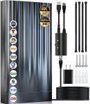 3500+ Miles Tv Antenna Indoor, 2025 Digital Antenna for Smart Tv Outdoor, Strongest HDTV for Local Channels with Amplifier, Signal Booster & 52FT Coax Cable/AC Adapter Support 8K 4K 1080p