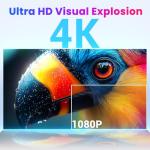 Upperizon Portable Monitor 4K 15.6 inch UHD 3840X2160 100% sRGB USB-C HDMI IPS HDR External Second Screen Portable Travel Monitor for Laptop MacBook PS5/4 Xbox with Speakers, VESA Compatible