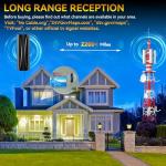 2200+ Miles Range TV Antenna, 2025 Strongest Digital TV Antenna Indoor Outdoor with Amplifier Signal Booster, HD Antenna for Local Channels for Smart Tv and Old TVs-38ft Coax Cable-Support 8K 4K 1080p