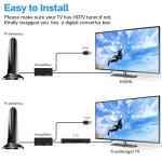 2025 Best Antenna for Smart TV, 1900+ Miles Range Digital TV Antenna, Indoor Outdoor Antenna Upgraded Amplifier for Local Channels Support 4K 8K HDTV 1080p All TVs-Thick Coaxial Cable