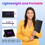 Upperizon Portable Monitor 4K 15.6 inch UHD 3840X2160 100% sRGB USB-C HDMI IPS HDR External Second Screen Portable Travel Monitor for Laptop MacBook PS5/4 Xbox with Speakers, VESA Compatible