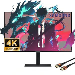 Samsung Monitor 4K(3840x2160) 27 Inch - USB C - 1 Billion Colors with HDR10 - Intelligent Eye Care - Height Adjustable Stand - w/HDMI Cable