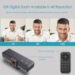 Angetube 4K AI Webcam: AI-Tracking Web Camera Dual AI Noise-Cancelling Microphones - HDR-Enabled, USB 3.0, Remote Control, Sony_Sensor, Adjutable Field of View, Work with Teams, Zoom, Webex