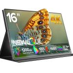 Newsoul 4K Portable Monitor, 3840 * 2400 UHD 16" Gaming Monitor 1200Nits 1500:1 100% sRGB IPS FreeSync Laptop Monitor with VESA & Cover Built-in USB-C HDMI Portable Screen for Phone Game Console