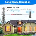 2025 TV Antenna,Antenna for Smart TV with Amplifier Signal Booster,HDTV Antenna for Local Channels 1500+ Miles Range,Digital Antenna Indoor Supports 4K 8K 1080p All TVs-Outdoor Antena 25FT Coax Cable