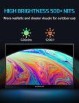 CAPERAVE 17.3" Portable Monitor 4K, 500 Nits 3840 * 2160p 100% Adobe RGB Travel Monitor with Bulit-in Kickstand & Speakers, Portable Computer Monitor, External Monitors for Laptop PC Xbox Switch PS4/5