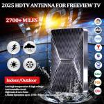 2025 Upgraded Indoor TV Antenna, 2700+ Miles Range HD Digital Antenna for Smart TV, Strongest Antenna with Amplified Signal Booster Supports 4K 8K 1080p All TVs- 38FT Coaxial Cable for Local Channels