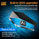 2025 Upgraded Strongest Digital TV Antenna, 2700+ Miles Range TV Antenna for Smart TVs, Indoor/Outdoor HDTV Antenna for Local Channels with Amplified Signal Booster Supports 4K 8K 1080p-38 FT Cable