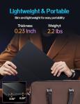 CAPERAVE 17.3" Portable Monitor 4K, 500 Nits 3840 * 2160p 100% Adobe RGB Travel Monitor with Bulit-in Kickstand & Speakers, Portable Computer Monitor, External Monitors for Laptop PC Xbox Switch PS4/5