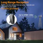 2025 Upgraded Strongest Digital TV Antenna, 2700+ Miles Range TV Antenna for Smart TVs, Indoor/Outdoor HDTV Antenna for Local Channels with Amplified Signal Booster Supports 4K 8K 1080p-38 FT Cable