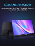 CAPERAVE 17.3" Portable Monitor 4K, 500 Nits 3840 * 2160p 100% Adobe RGB Travel Monitor with Bulit-in Kickstand & Speakers, Portable Computer Monitor, External Monitors for Laptop PC Xbox Switch PS4/5