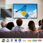 2025 HDTV Antenna for Smart TV Indoor 1700 Miles -Digital TV Antenna for Local Channels-TV Antenna Amplified Booster Support 4K 8K 1080p 360° Signal Reception Long Range-16FT Coax Cable