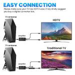 2025 Upgraded Strongest Digital TV Antenna, 2700+ Miles Range TV Antenna for Smart TVs, Indoor/Outdoor HDTV Antenna for Local Channels with Amplified Signal Booster Supports 4K 8K 1080p-38 FT Cable