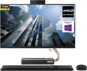Lenovo Ideacentre A540 All-in-One, 23.8" FHD Desktop, AMD Ryzen 5 Pro 4650GE, 32GB RAM 2TB PCIe SSD, Webcam, Wi-Fi, Wireless Keyboard & Mouse, Windows 10 Pro, Black