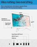 HP All-in-One PC, 23.8" FHD Micro-Edge Touchscreen Display, AMD Ryzen 5 processor, AMD Radeon Graphics, 12 GB RAM, 512 GB SSD, Windows 11 Home, Wi-Fi (24-cb1142)
