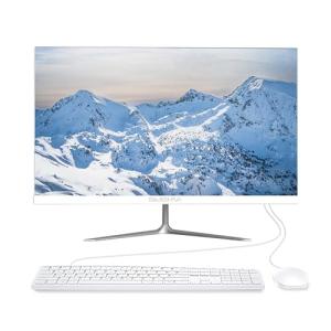SIUGHVA 24" FHD All-in-One Desktop Computer, N5095 8GB RAM, 512GB SSD, Quad-Core, Wired Keyboard & Mouse, RGB Speaker, White (N5095/8G/512G)