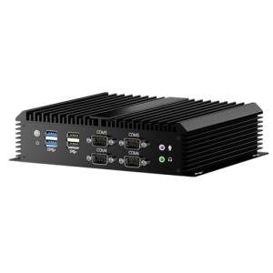 msecore Industrial PC, Fanless Mini Computer with Core i7-1165G7, 16G RAM 512G SSD, Dual 2.5G LAN, 6*COM RS232, Support 4G Module/SIM, Wi-Fi 6, 1*HDMI 1*VGA, Windows 11 Pro/Linux/Ubantu