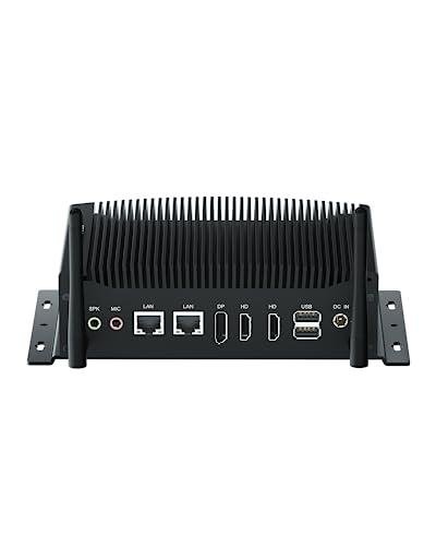 WEIDIAN Fanless PC, Industrial Mini PC, Core i7-10810U (up to 4.90 GHz), 2HD+DP Triple Display, 2RS232/RS422/RS485 COM, 2RJ45 LAN, 6USB, GPIO, WiFi, BT, Win11, Linux, Ubuntu(32GB RAM 1TB SSD)