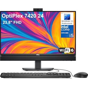 Dell OptiPlex 7470 All-in-One Computer - Intel Core i5-9500 - 8GB RAM - 500GB HDD - 23.8" Touchscreen Display - Desktop