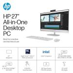 HP 27-inch All-in-One Desktop PC - Intel 12-Cores Ultra 7-155U • 64GB DDR5 RAM, 2TB SSD • FHD Touchscreen Display • Intel UHD Graphics • Windows 11 Pro • Wireless KB & Mouse • Wi-Fi 6 • HDMI