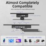 15.6" All-in-One Desktop Computers, FHD 180°Adjustable Touchscreen Win 11 Pro Industrial Computer Intel N100 8GB RAM/128GB ROM, HDMI 2.0 WiFi 5 Bluetooth 5.0 for Office/Automation/Kiosk/Bar/Warehouse