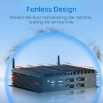 msecore Industrial PC, Fanless Mini Computer with Core i7-1165G7, 16G RAM 512G SSD, Dual 2.5G LAN, 6*COM RS232, Support 4G Module/SIM, Wi-Fi 6, 1*HDMI 1*VGA, Windows 11 Pro/Linux/Ubantu