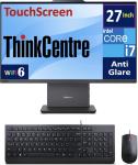Lenovo ThinkCentre Neo 50a Gen 5 Business All-in-One 27" 100Hz Touchscreen FHD Display (Intel i7-13620H, 16GB DDR5, 512GB SSD, WiFi 6, Webcam, Win11P) w/DKZ USB Port Expander, Keyboard, & Mouse