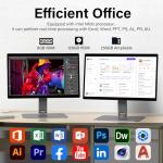 15.6" All-in-One Desktop Computers, FHD 180°Adjustable Touchscreen Win 11 Pro Industrial Computer Intel N100 8GB RAM/128GB ROM, HDMI 2.0 WiFi 5 Bluetooth 5.0 for Office/Automation/Kiosk/Bar/Warehouse