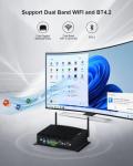 WEIDIAN Fanless PC, Industrial Mini PC, Core i7-10810U (up to 4.90 GHz), 2HD+DP Triple Display, 2RS232/RS422/RS485 COM, 2RJ45 LAN, 6USB, GPIO, WiFi, BT, Win11, Linux, Ubuntu(32GB RAM 1TB SSD)