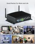 WEIDIAN Fanless PC, Industrial Mini PC, Core i7-10810U (up to 4.90 GHz), 2HD+DP Triple Display, 2RS232/RS422/RS485 COM, 2RJ45 LAN, 6USB, GPIO, WiFi, BT, Win11, Linux, Ubuntu(32GB RAM 1TB SSD)