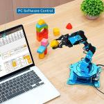 Robotic Arm for Arduino Coding Programming 6DOF Hiwonder-xArm1S STEM Educational Building Robot Arm Kits, 6 AXIS Full Metal Robotic Arm Wireless Controller/PC/App/Mouse Control Learning Robot