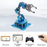 Robotic Arm for Arduino Coding Programming 6DOF Hiwonder-xArm1S STEM Educational Building Robot Arm Kits, 6 AXIS Full Metal Robotic Arm Wireless Controller/PC/App/Mouse Control Learning Robot