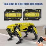 Mould King Robot Dog Building Kit, 936PCS Yellow APP RC Programmable STEM Toy, Robot Toys for Kids, Power Module & Educational Model