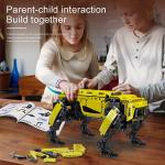 Mould King Robot Dog Building Kit, 936PCS Yellow APP RC Programmable STEM Toy, Robot Toys for Kids, Power Module & Educational Model