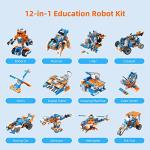 Apitor Robot X Robot Building Kit, 12-in-1 Programmable APP Remote Control RC Car, STEM Robotics Coding Set, Educational Birthday Gifts for Boys Girls Kids Ages 8-12 (600 Pieces)