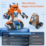Apitor Robot X Robot Building Kit, 12-in-1 Programmable APP Remote Control RC Car, STEM Robotics Coding Set, Educational Birthday Gifts for Boys Girls Kids Ages 8-12 (600 Pieces)