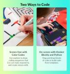 Ozobot Evo Entry Kit: Interactive Coding Robot, Kids Ages 5+, Includes Color Code Markers, Charging Cable, Zip Case, Access to 700+ STEM Lessons - Educators & Parents, No Coding Experience Required