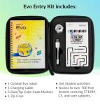 Ozobot Evo Entry Kit: Interactive Coding Robot, Kids Ages 5+, Includes Color Code Markers, Charging Cable, Zip Case, Access to 700+ STEM Lessons - Educators & Parents, No Coding Experience Required