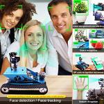 Yahboom AI Robot Kit Tank Chassis for Raspberry Pi 4B Camera Starter Kit Python Programmable Electronic Science Project DIY Smart Car Robotics for 16+ (Without Pi 4B)