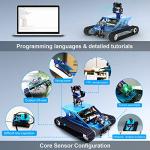 Yahboom AI Robot Kit Tank Chassis for Raspberry Pi 4B Camera Starter Kit Python Programmable Electronic Science Project DIY Smart Car Robotics for 16+ (Without Pi 4B)