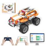 makerzoid STEM Coding Robot Kits for Kids Ages 6+, 26-in-1 Educational Programmable Scratch Coding Robotics Kit, APP RC Robot Jeep Car Birthday Children's Day Gift for Boy Girls(400+ Pcs)