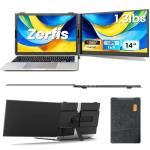 Zerfis Laptop Screen Extender, Ultra-Thin 14" FHD 1080P Portable Monitor for Laptop, 1.3lbs Lightweight Dual Monitor Extender Plug & Play for 13"-17" Laptops, Compatible with Wins/Mac/Android/Chrome