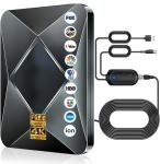 2700+ Miles TV Antenna Indoor, 2025 Strongest Digital Antenna for Local Channels with Amplifier Signal Booster, HD Antenna for Smart TV and All Old TV's Supports 8k/4k/1080p—38ft Coaxial Cable