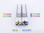 Elfcam® - 1-Piar 1.25G SFP Module Single Mode with The Fiber Optic Port SC/UPC Singlemode, DDM 10km