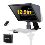Desview T12S Teleprompter, 12.9 inch Metal Teleprompter, High Display Glass, Compatible with Smartphone/Tablet/ipad/Camera, Easy Assembly, Carry Case Included, Great Partner for Video Making