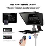 Desview T12S Teleprompter, 12.9 inch Metal Teleprompter, High Display Glass, Compatible with Smartphone/Tablet/ipad/Camera, Easy Assembly, Carry Case Included, Great Partner for Video Making