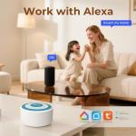 Hapippofa Door Alarms System,WiFi Wireless DIY Smart Home Kit,Loud Alarm Siren Hub,Window Alarms,Door Sensor,Motion Sensors with App Control Compatible with Alexa, for House, Apartment(9-Piece-kit)